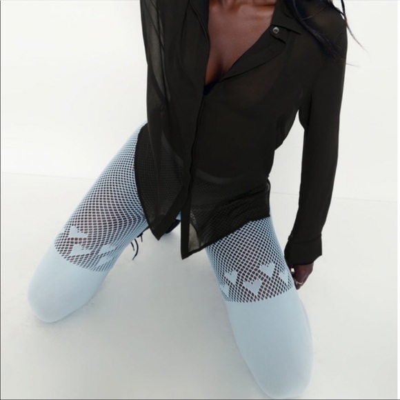 HEARTS SUSPENDER PASTEL BLUE HOSIERY NWT BLACKMILK - Picture 5 of 8